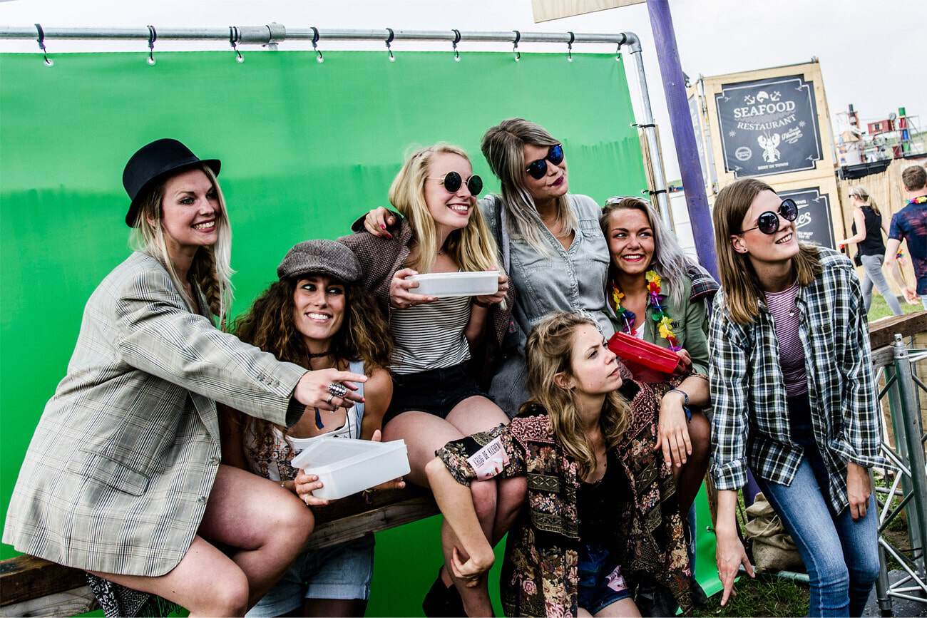Lach je Lens - Green Screen photobooth - before